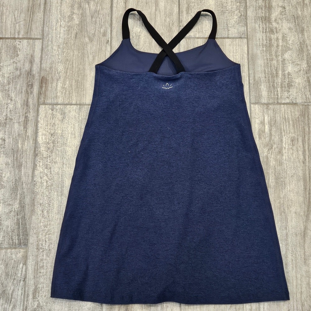 Beyond Yoga Sacedye Move It Dress Women Size M Navy Athletic Stretch Sporty Chic - Picture 6 of 8